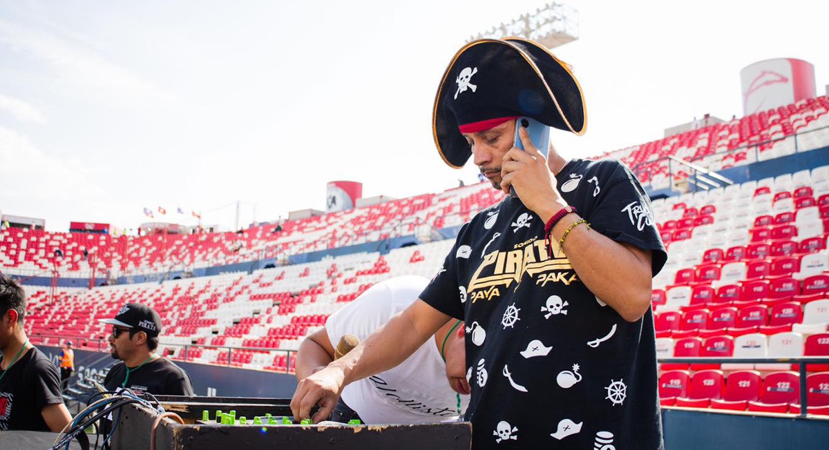 Sonido Pirata en el partido de Atlético San Luis