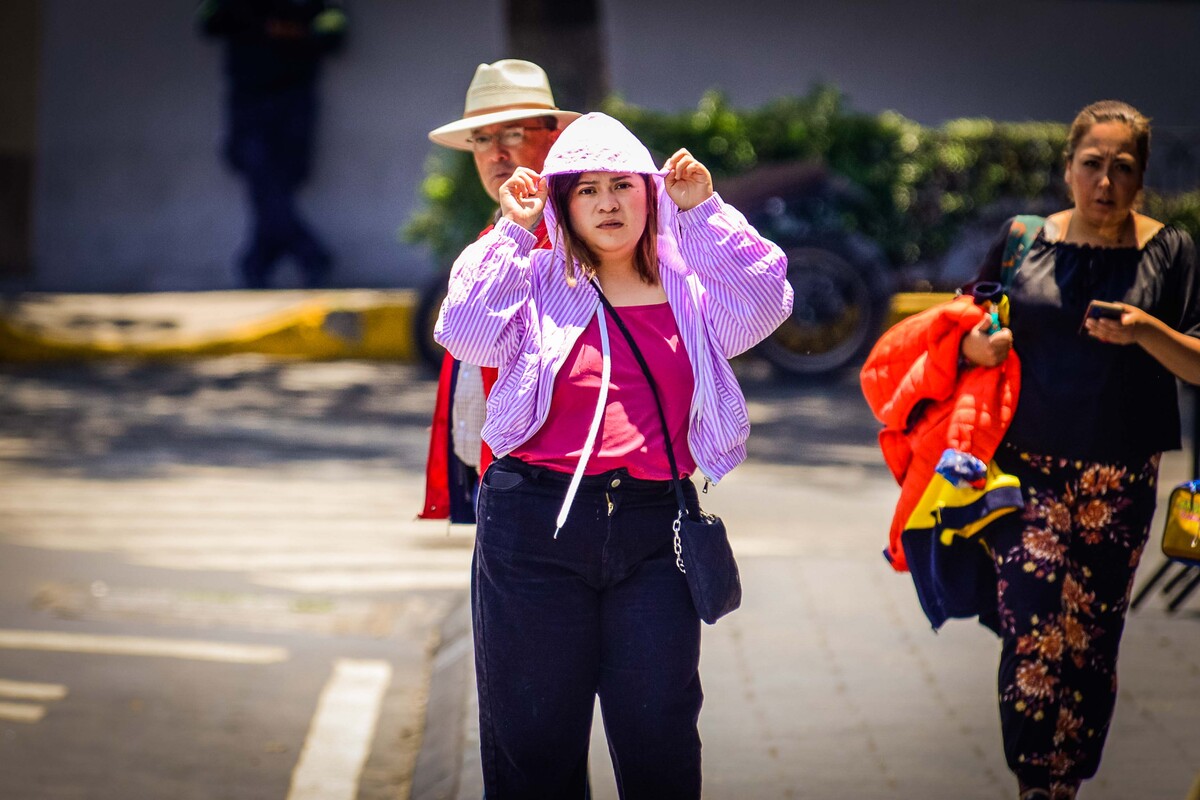 imagen de persona con calor por ola de calor