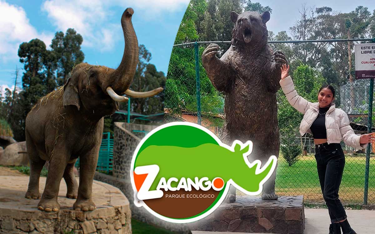 animales y personas en zoologico de zacango en vacaciones verano 2023