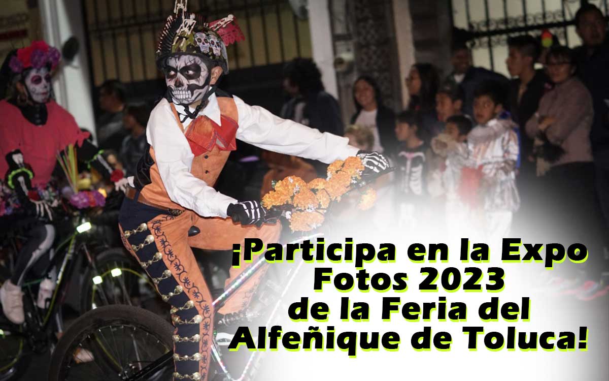 persona en catrineando foto de la feria del alfeñique 2023 en portales de toluca