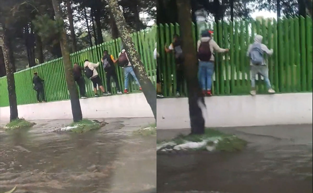 Toluqueños pasan inundación en Toluca