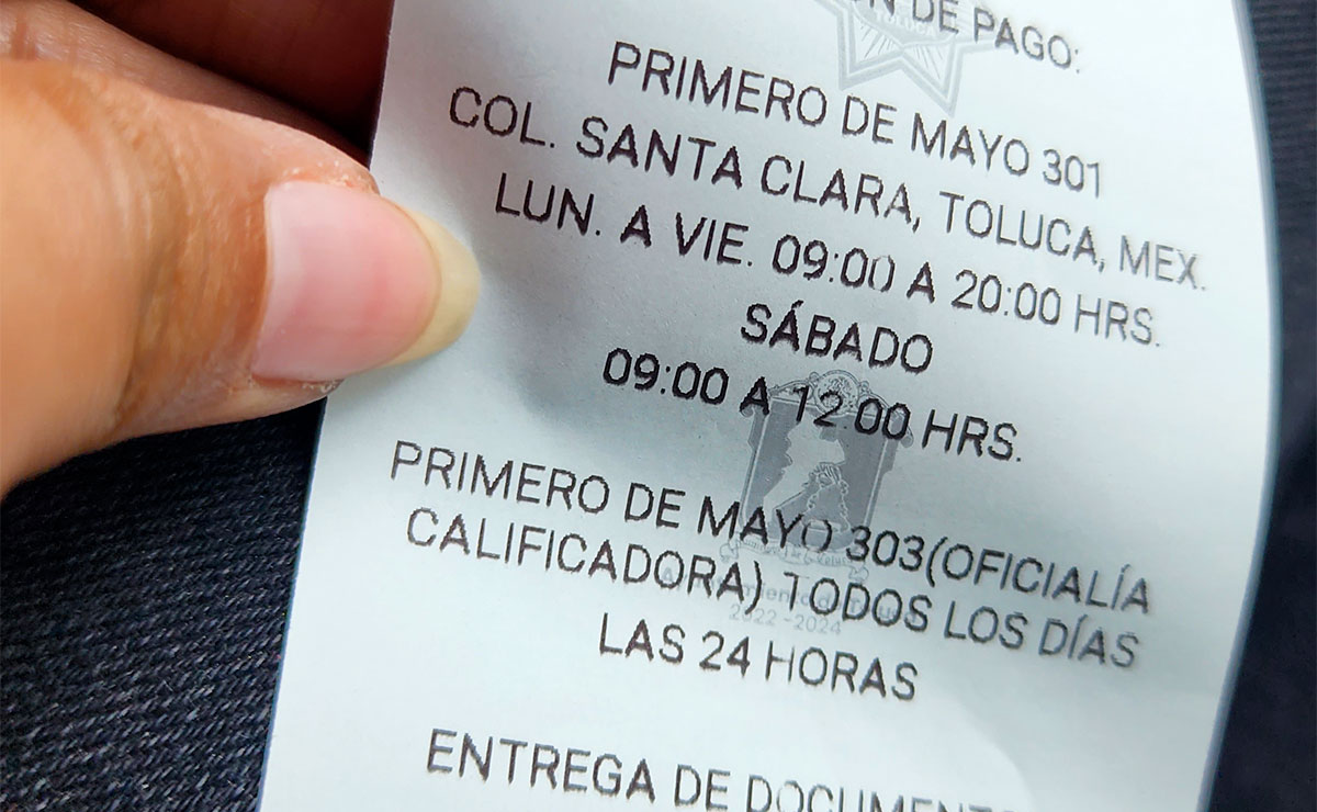 Multa de tránsito en Toluca