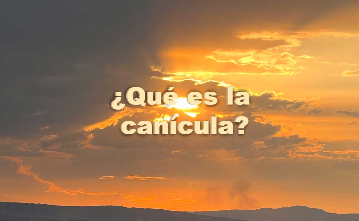 Foto de un atardecer con título en el frente