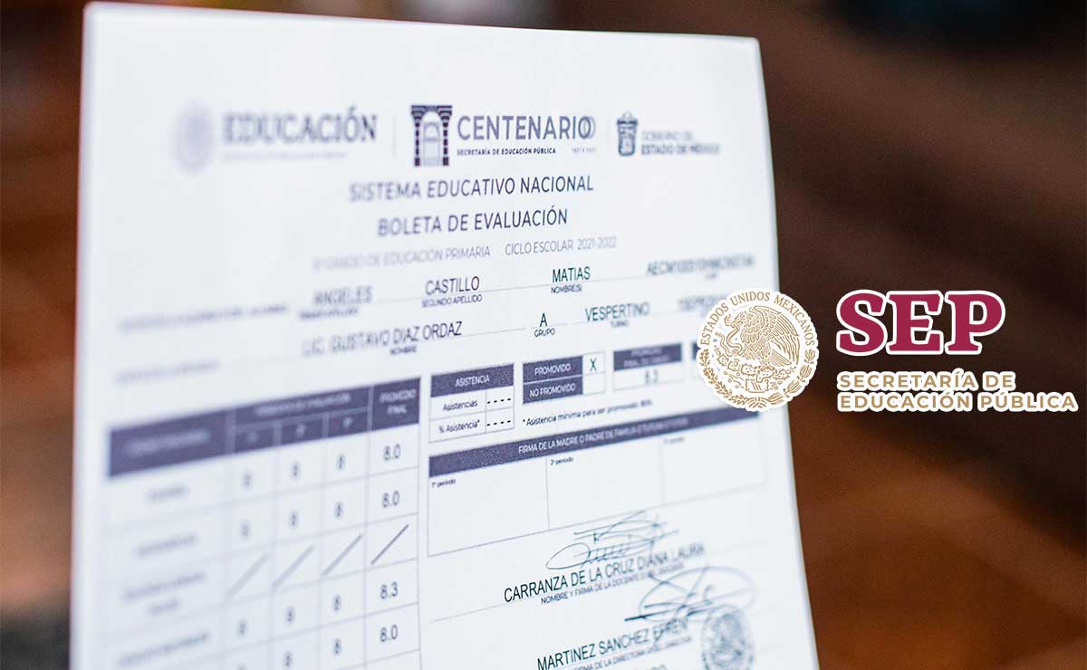 Boleta de calificaciones SEP