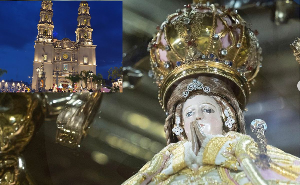Virgen de San Juan de los Lagos y la catedrál.