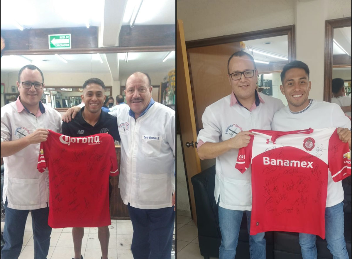 aficionado barbero reconoce a Juan Pablo Domínguez del Toluca Fc en su barbería