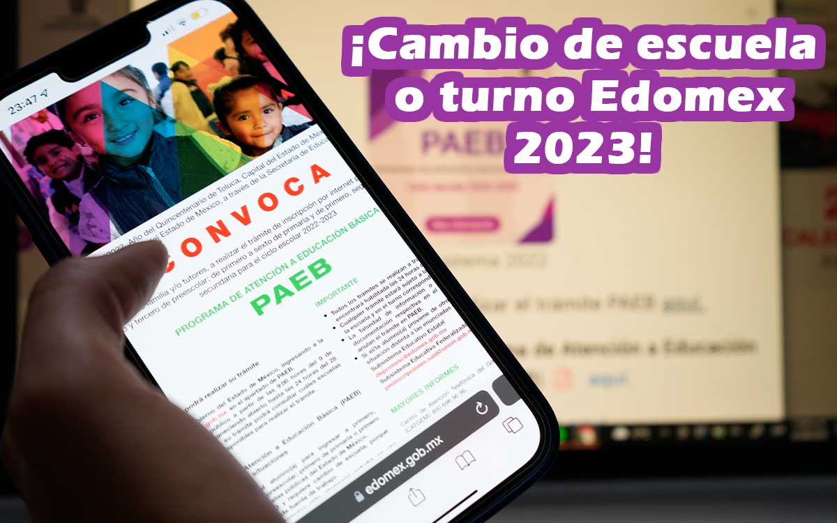 hasta que dia puedo hacer el cambio de escuela o turno en edomex 2023 paeb