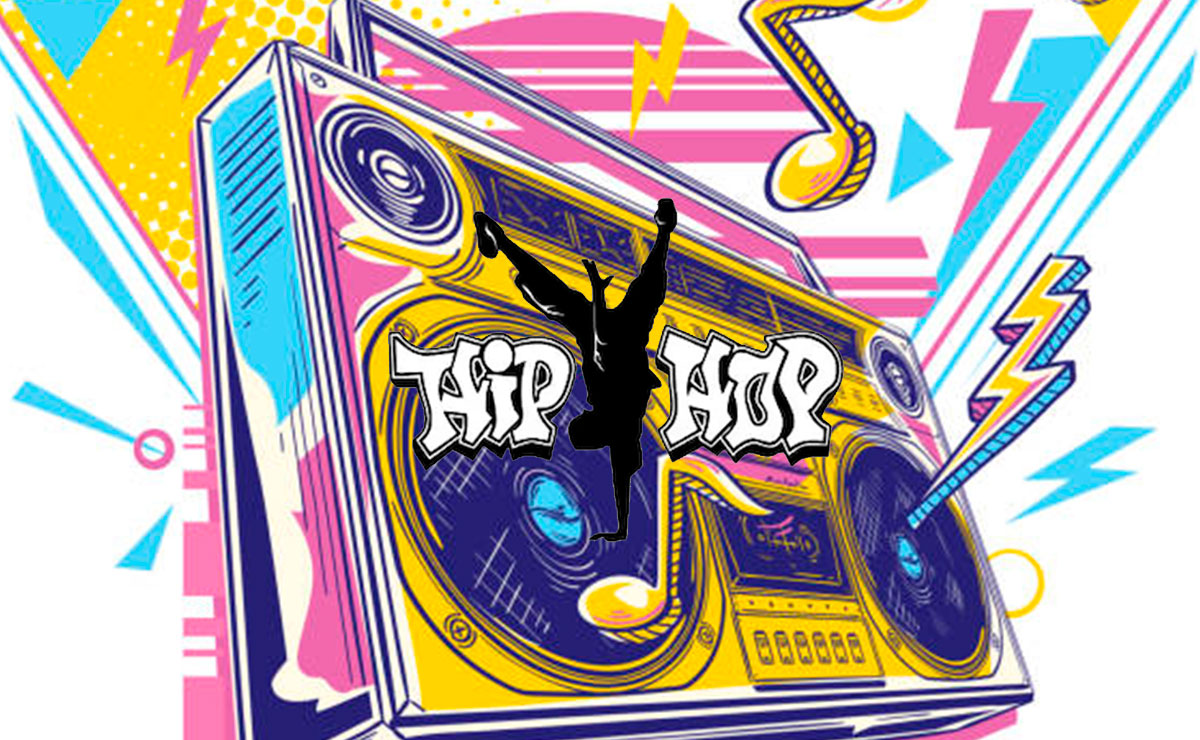 Grabadora y letras de hip-hop