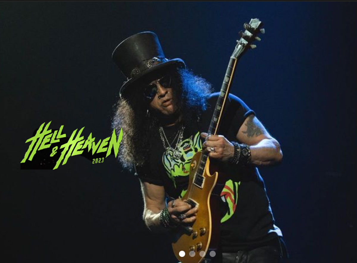 Slash Hudson previo a presentación en hell & heaven open air 2023 en toluca