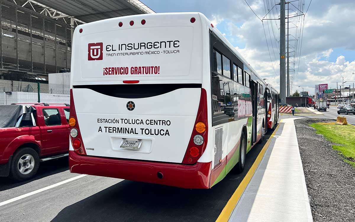 transporte publico para llegar al tren interurbano en toluca edomex
