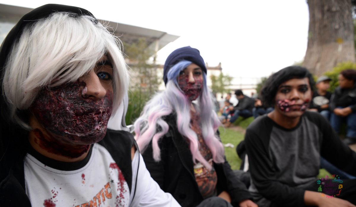 Participantes de la rodada del terror Toluca 2023