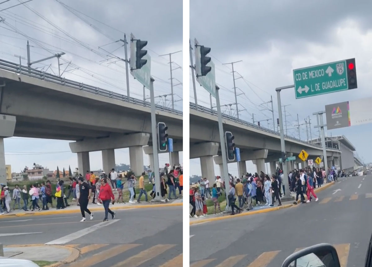 tren interubano méxico toluca presenta largas filas para entrar septiembre 2023