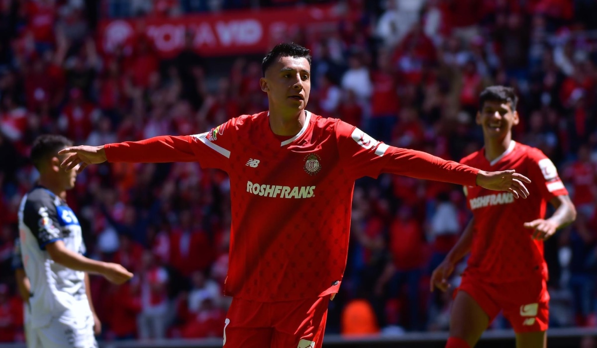 Festejo Gacelo Toluca Fc