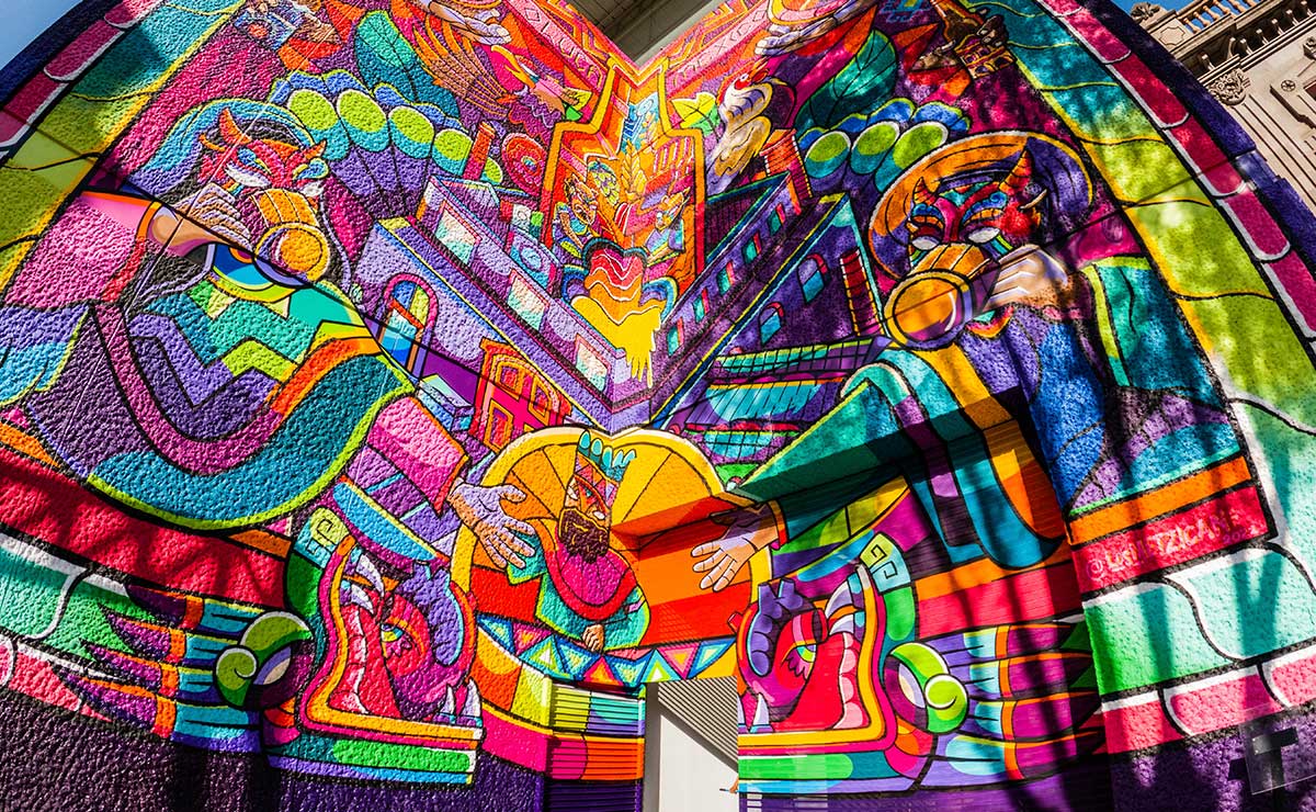 Mural del Centro Tolzú como ejemplo para concurso de fotografía en Toluca