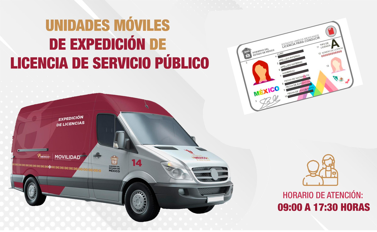 Unidades móviles para tramitar la licencia en el Valle de Toluca