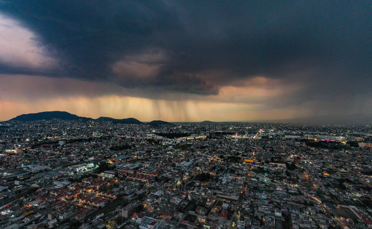 Lluvia sobre la ciudad de Toluca clima toluca hoy