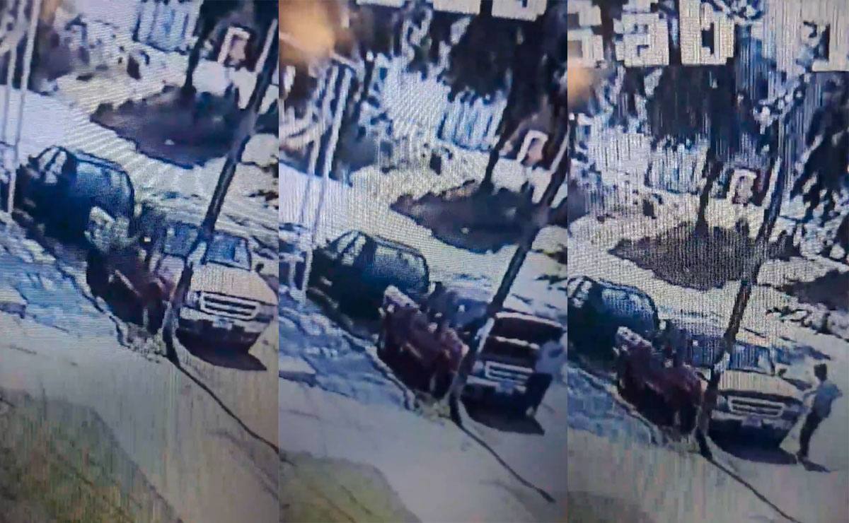 Momento exacto del robo a auto en Toluca