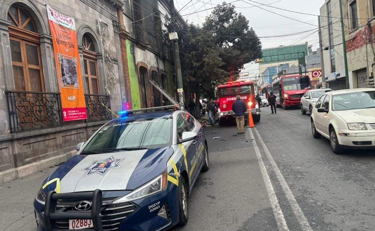 Incendio cerca del museo del Alfeñique en Toluca