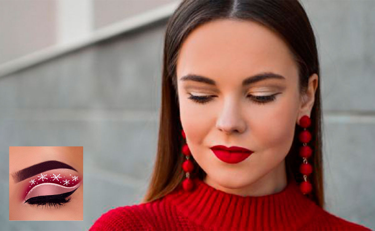 Maquillaje navideño para jovencitas.