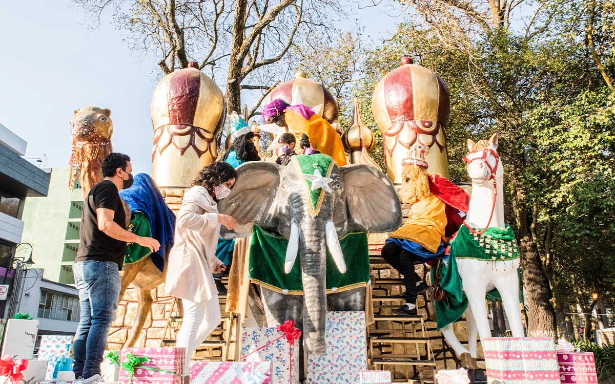 escenario de reyes magos en alameda toluca centro