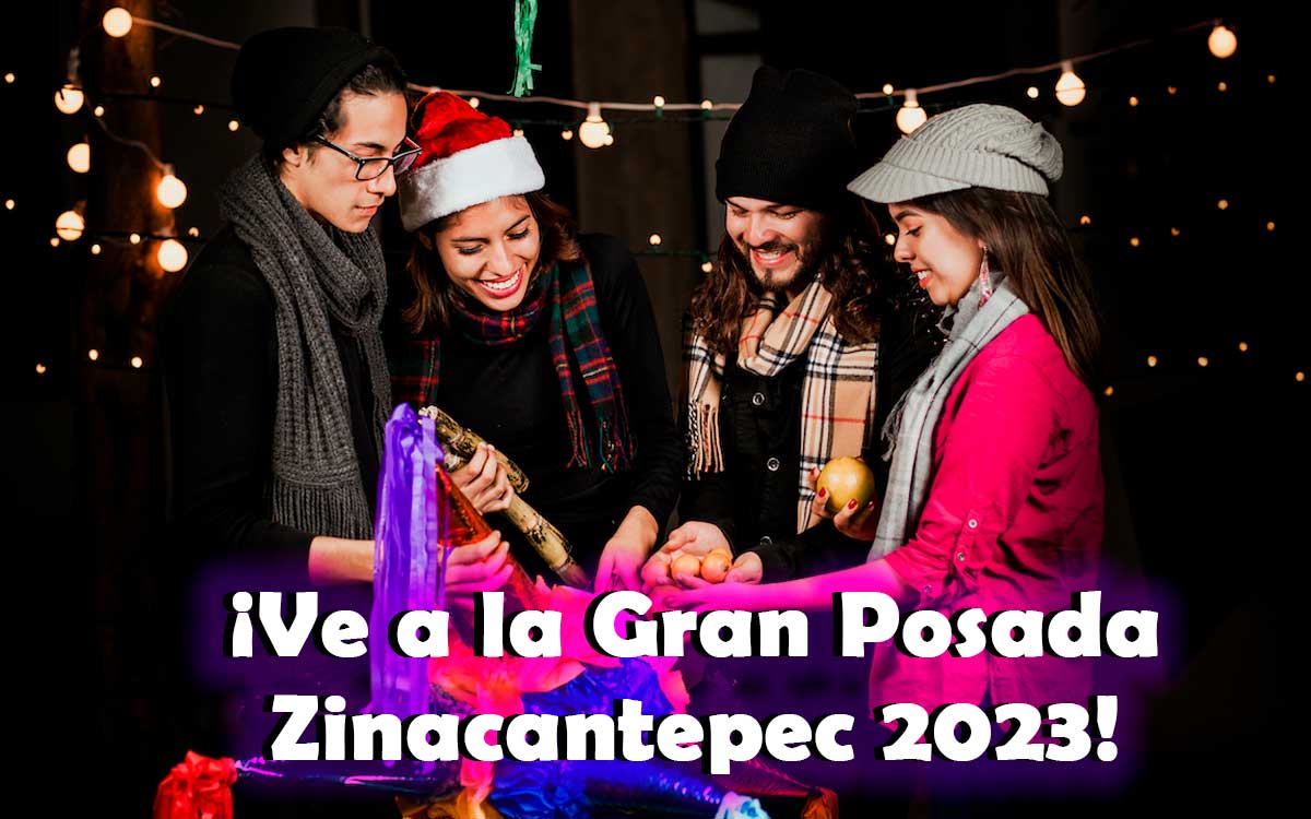 personas colocando dulces en piñata gran posada zinacantepec 2023