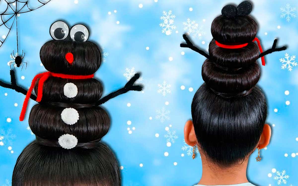 peinado loco para fiesta decembrina en navidad