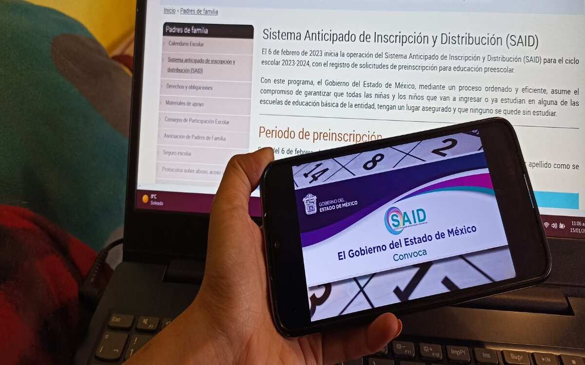 página y fecha para la preinscripcion said 2024 en edomex para educacion básica
