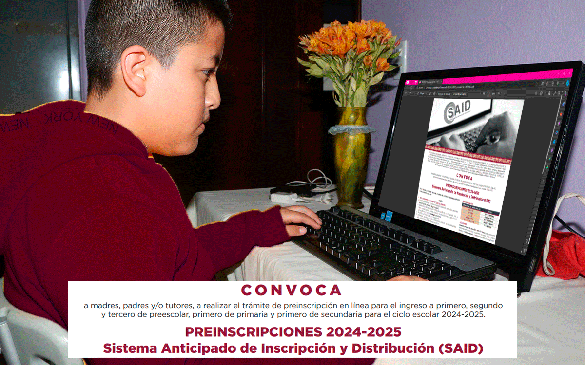 alumnos checando preinscripcion edomex 2024 2025 con said 2024