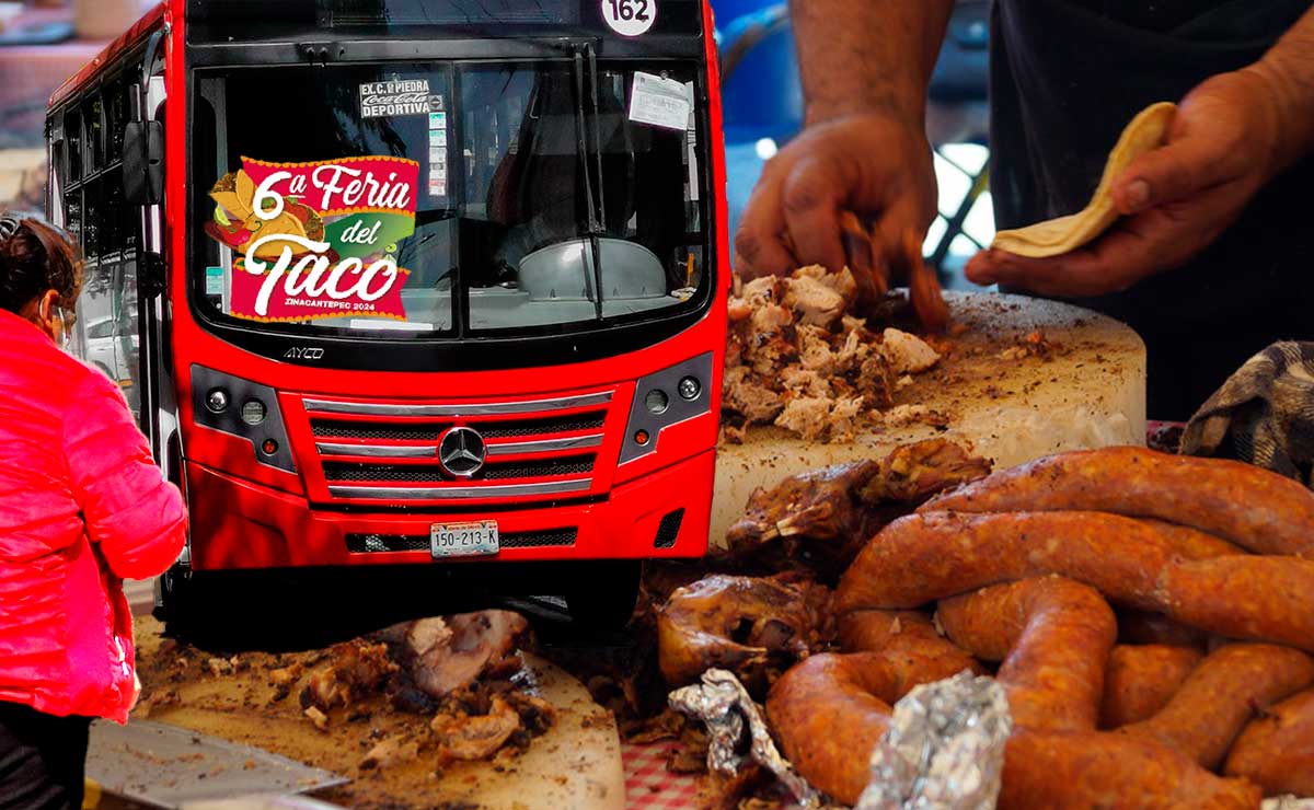 Camión para ir a la Feria del Taco en Zinacantepec