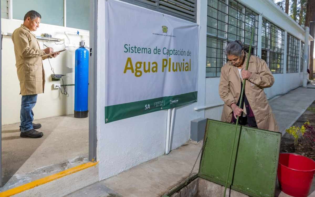 sistema de captacion de agua pluvial ahorra agua en uaemex