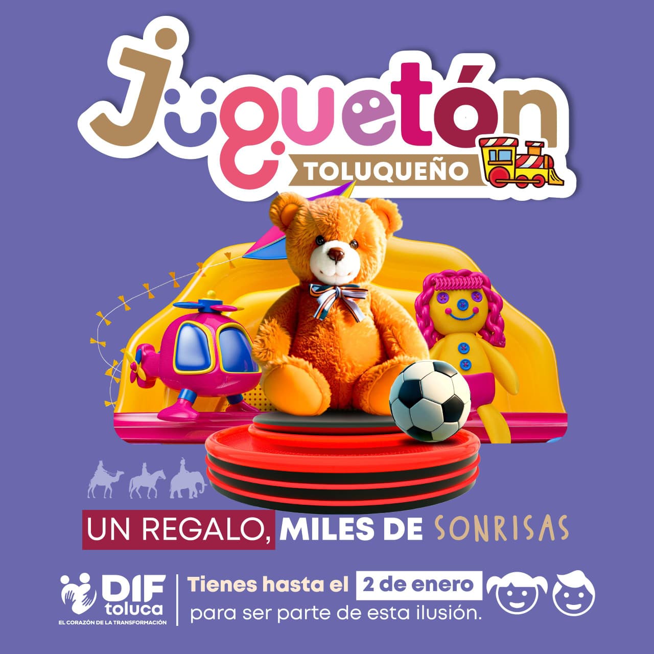 Invita DIF Toluca a participar en el Juguetón Toluqueño 2025 y donar en favor de niñas y niños